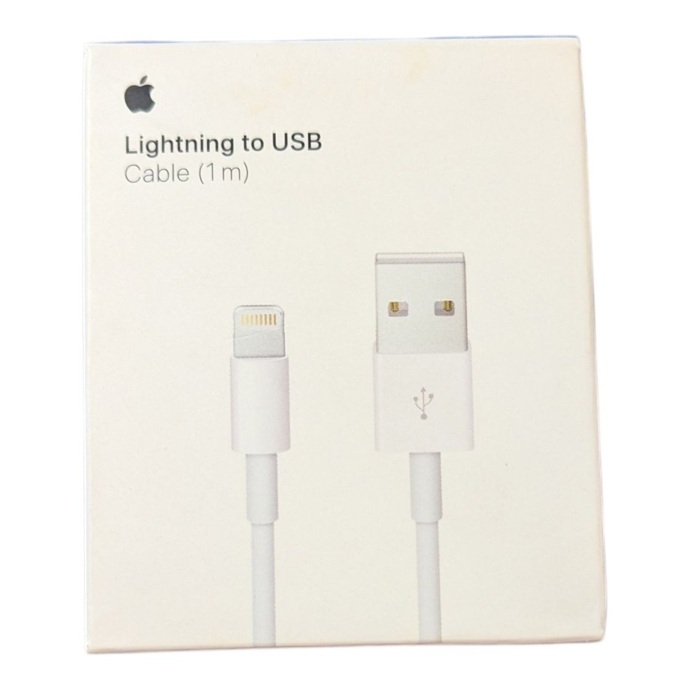 E4-OB Apple MUQW3AM/A 1m 3Ft White Lighting to USB Cable A1480 (Open Box)